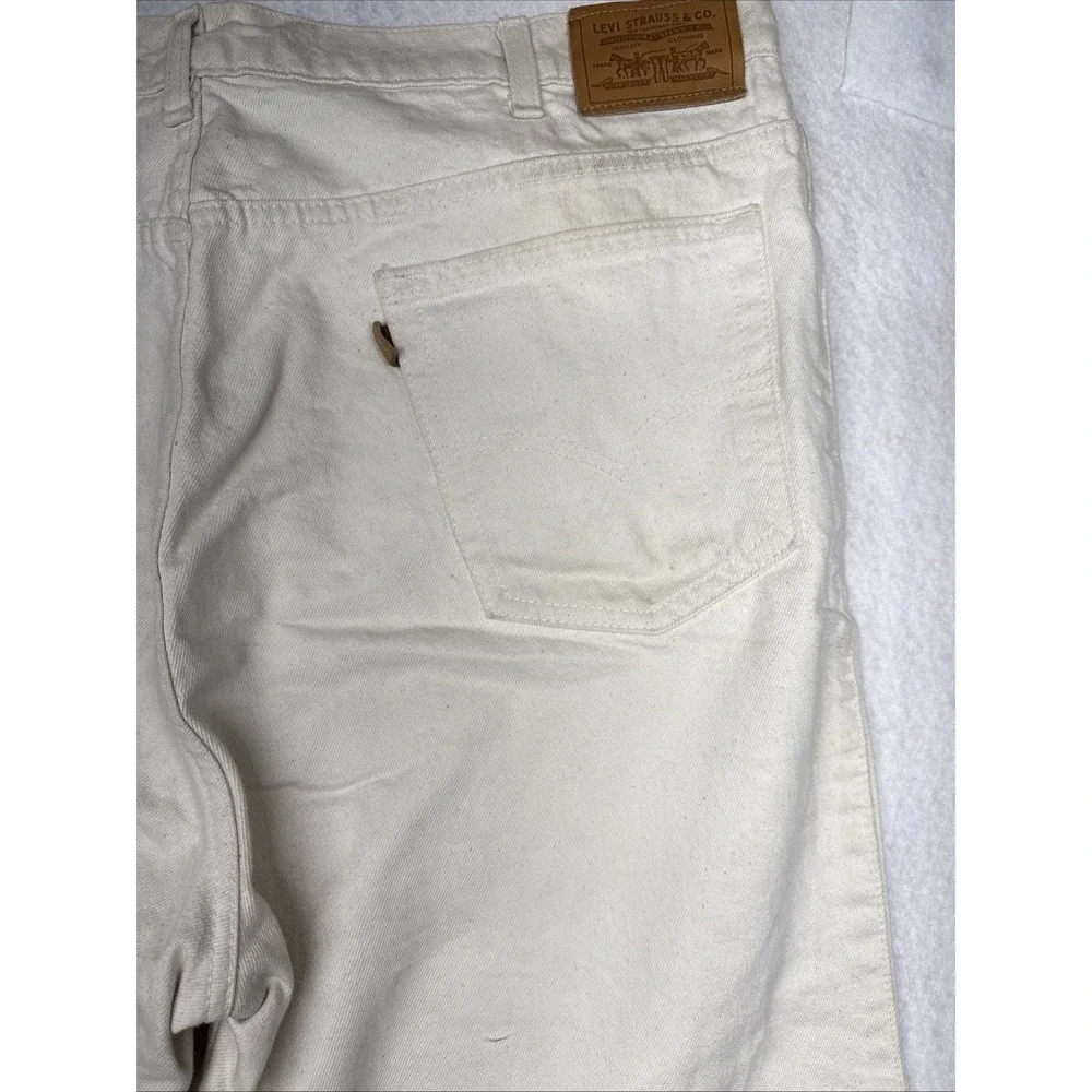 Levis Strauss White Jeans VTG 80/90s Leather Tab 549 42x32